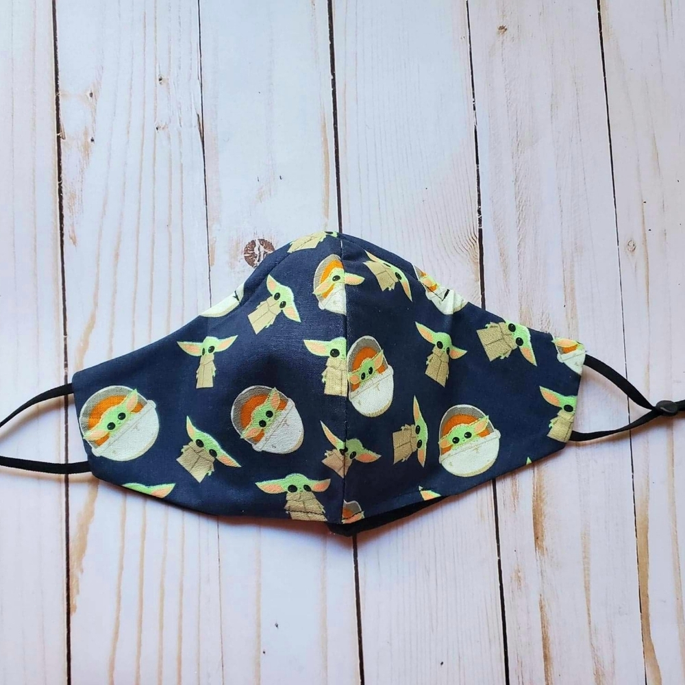 Face mask handmade baby Yoda gogru